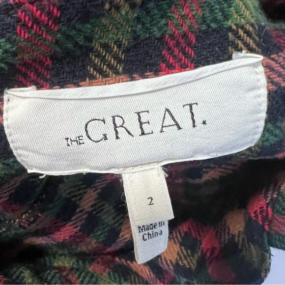 The Great. Voyager Plaid Shirt Shacket Sz 2 M - Picture 5 of 7